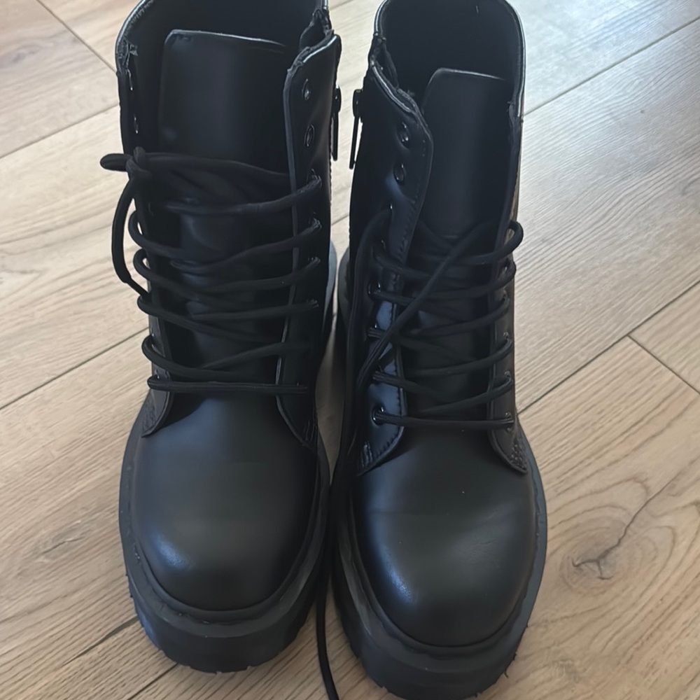 Dr. Martens Black Leather Combat Boots